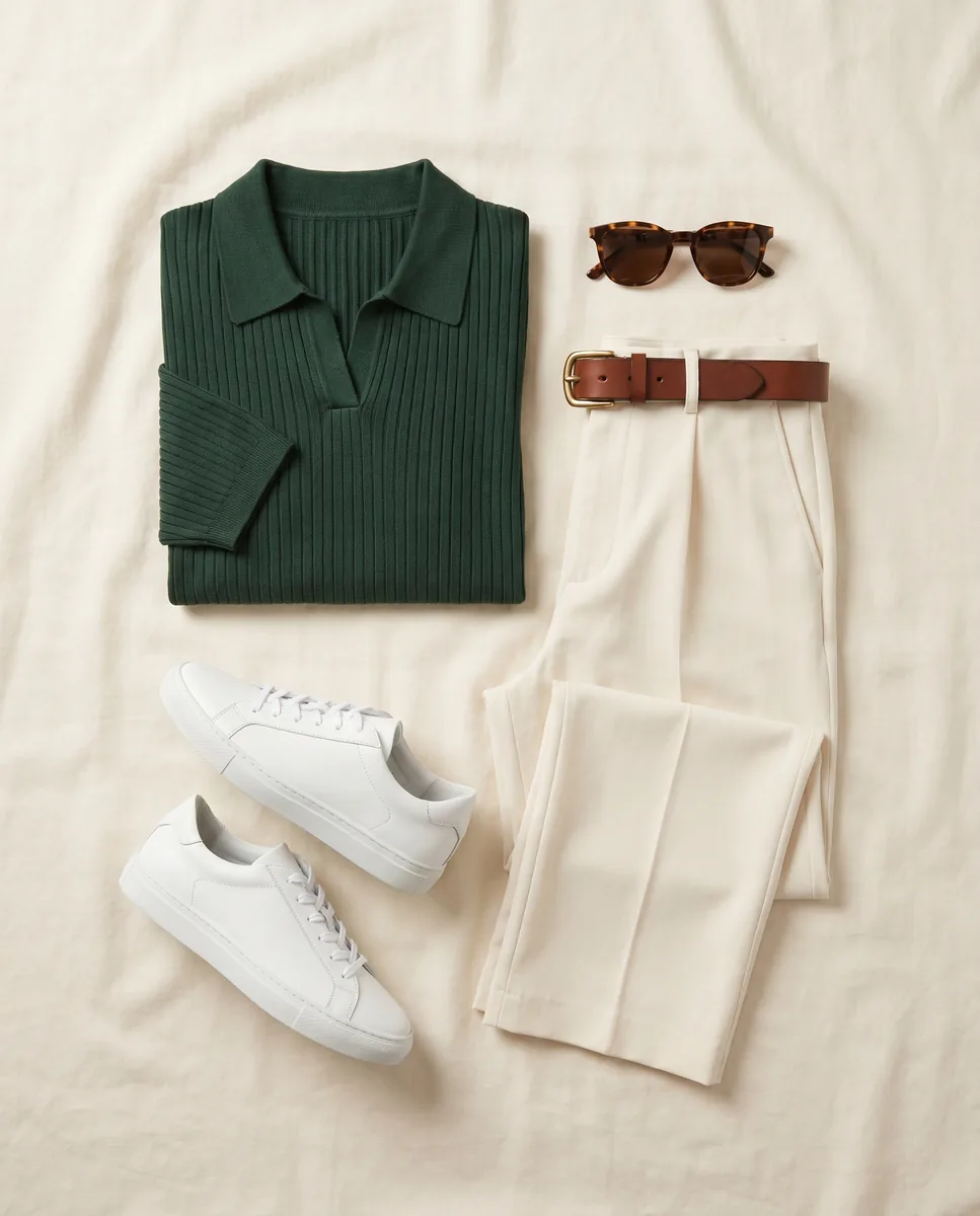 Photoshoot de producto — outfit flat lay